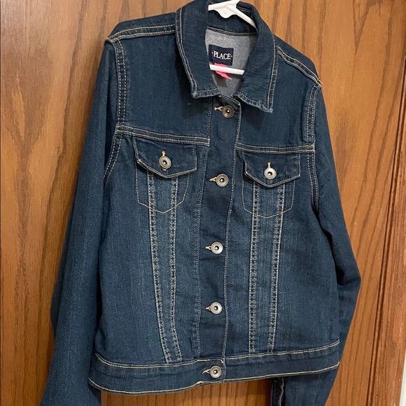 The Children's Place NWOT Girls Size Large Classic Blue Jean Jacket - Picture 7 of 11